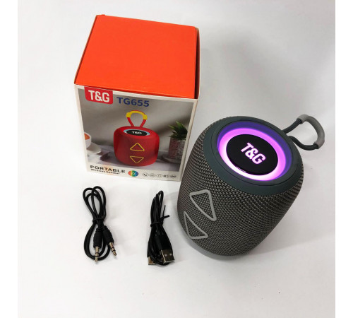 Колонка для вечеринки на улице TG655, Акустическая Bluetooth колонка со светомузыкой AK-12