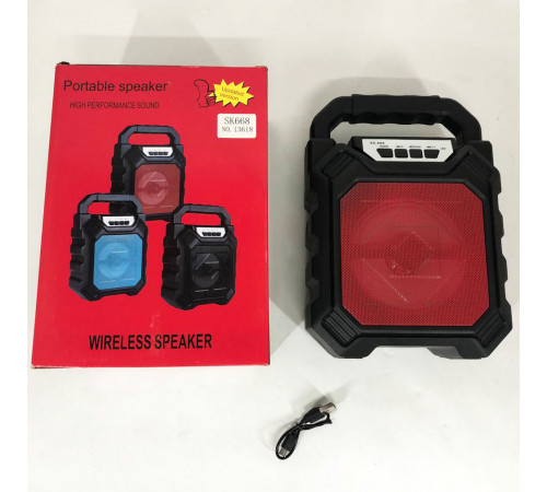 Бездротова портативна колонка Bluetooth YF-668BT. Колір: червоний XO-63 за 514 грн
