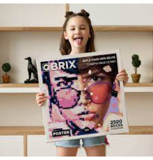 Фото конструктор с приложением Qbrix Poster Photo Construction Pink