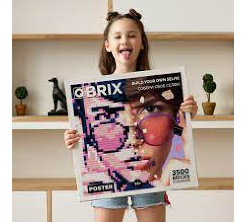 Фото конструктор с приложением Qbrix Poster Photo Construction Pink