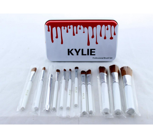 KYLIE Кисточки для макияжа Make-up brush set белый 12шт ART-4022 (160 шт) за 234 грн