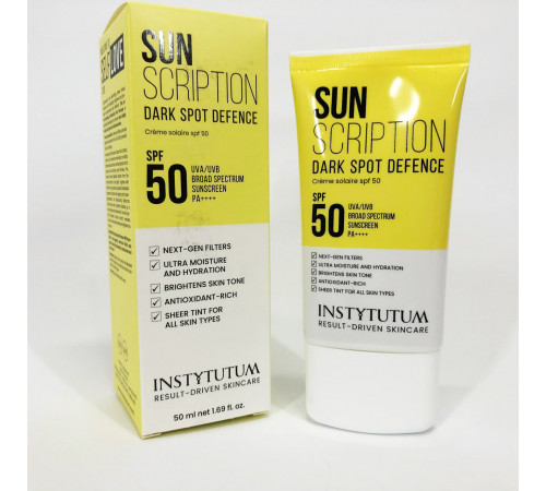 Солнцезащитный крем с осветительным эффектом Instytutum Sunscription Dark Spot Defence SPF 50, 50 мл SR-85