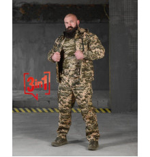 Тактичний костюм defender піксель + футболка піксель ВТ6593