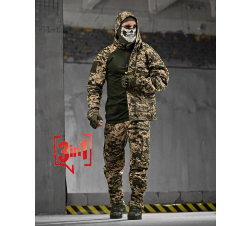 Тактический костюм 3в1 HELISTRONG пиксель ДЛ6296