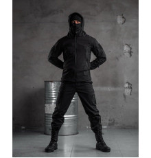 Тактичний костюм SoftShell Police black ВТ7623