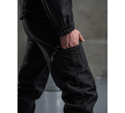 Тактичний костюм SoftShell Police black ВТ7623