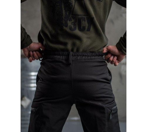 Тактический костюм SoftShell Police black ВТ7623