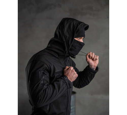 Тактический костюм SoftShell Police black ВТ7623