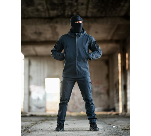 Тактичний костюм Softshell 5в1 LUNAR синій ДСНС ТР6409