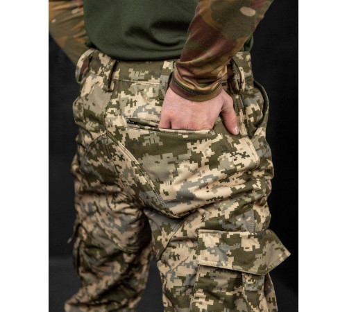Зимний тактический костюм софтшел пиксель jumper (двоной флис)