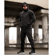 Флисовый спортивный тактический костюм TARANTUL black ТР6551