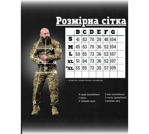 Тактичний костюм bandit мультикам ВН1107