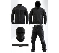Тактичний костюм Softshell 5в1 LUNAR чорний ТР6407