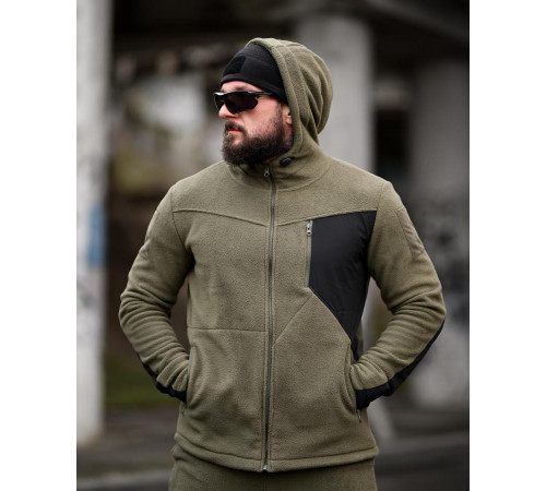 Флисовый спортивный тактический костюм TARANTUL oliva/black ТР6552