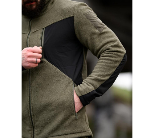 Флисовый спортивный тактический костюм TARANTUL oliva/black ТР6552
