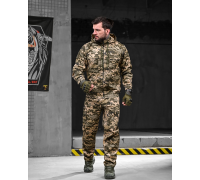 Тактический армейский мужской костюм пиксель с капюшоном весна лето