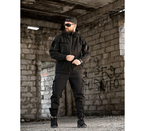 Тактический костюм софтшел BANDIT черный ВТ7955