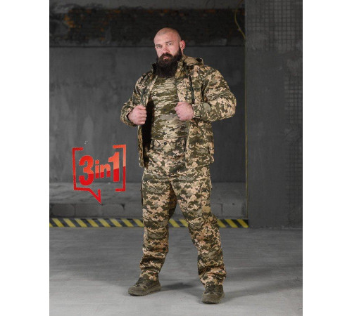 Тактический костюм defender пиксель + футболка пиксель ВТ6593