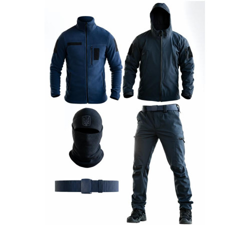 Тактический костюм Softshell 5в1 LUNAR синий ДСНС ТР6409