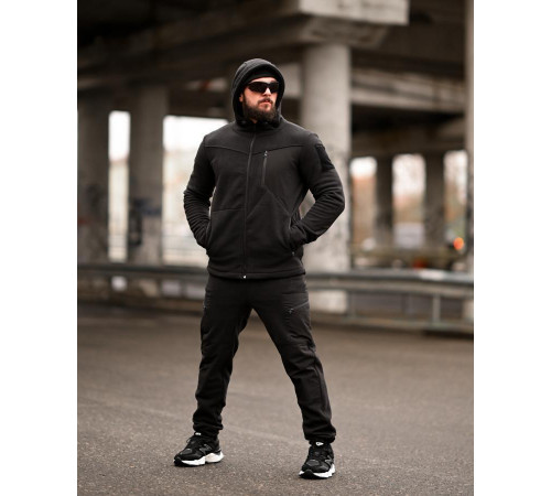 Флісовий спортивний тактичний костюм TARANTUL black ТР6551