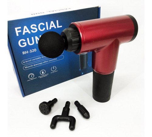 Универсальный массажер для шеи и тела Fascial Gun KH-320, Перкуссионный ручной массажер пистолет RF-96