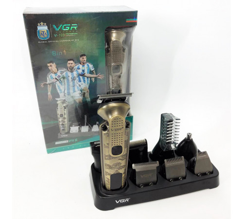 Классная машинка для стрижки волос VGR 8 в 1 V-103, Перезаряжаемый набор для стрижки волос EZ-60