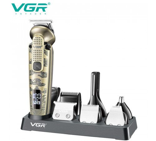Классная машинка для стрижки волос VGR 8 в 1 V-103, Перезаряжаемый набор для стрижки волос EZ-60