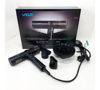 Фен с ионизацией и регулировкой температуры VGR V-401, Женский мощный фен для укладки волос IX-80