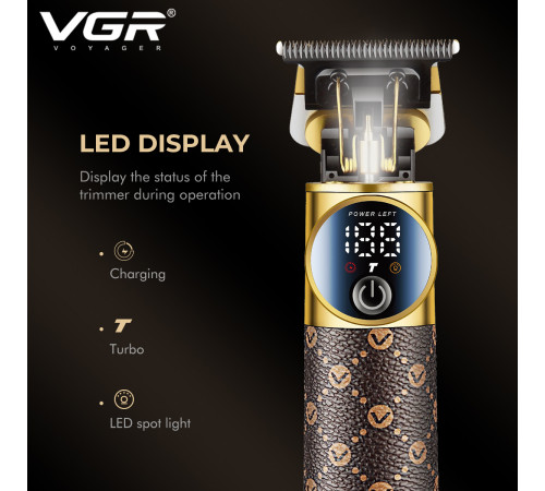 Машинка для стрижки волос домашняя VGR V-942, Машинка для стрижки с дополнительными насадками ZJ-60