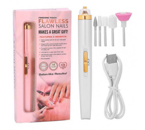 Фрезер аппарат машинка для маникюра Flawless Salon Nails белый, Фрейзер мощный, Фирменный фрезер OC-22