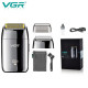 Профессиональная электробритва VGR V-399 SILVER, Машинки для стрижки бороды профессиональные EC-19