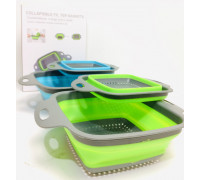 Друшлаг силиконовый складной большой + маленький Collapsible filter baskets JM-612 (100 шт/ящ)