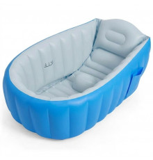 Дитяча Надувна ванна з насосом Intime Baby Bath Tub Блакитний