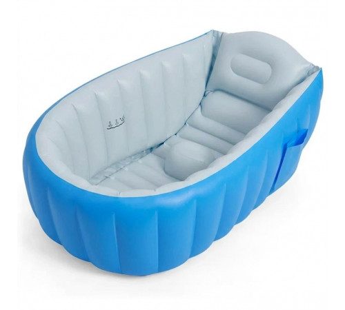 Дитяча Надувна ванна з насосом Intime Baby Bath Tub Блакитний