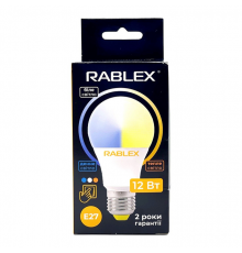 Лампочка Rablex LED з регулюванням колірності (RB506) A60 12W E27 (3000K-6200K) (100)