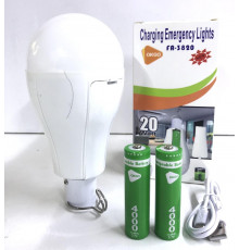Лампочка с аккумулятором 2 x 18650 разъем micro USB 5v BL FA 3820/ 8441 USB (100 шт/ящ)