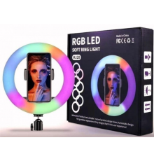 Кольцевая LED лампа RGB MJ20 (20см) (1 крепление) (управление на проводе) (40)