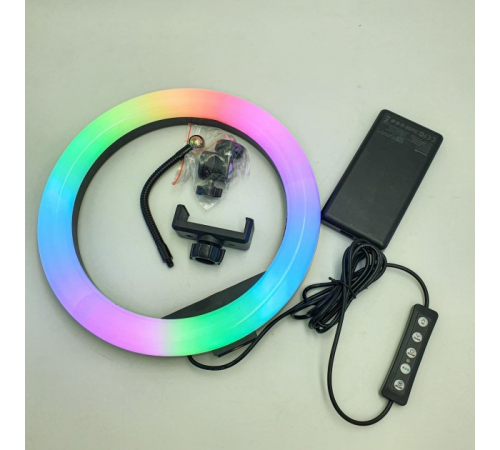 Кольцевая LED лампа RGB MJ20 (20см) (1 крепление) (управление на проводе) (40) за 393 грн