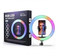 Кольцевая LED лампа RGB MJ26 (26см) (1 крепление) (управление на проводе) (40)