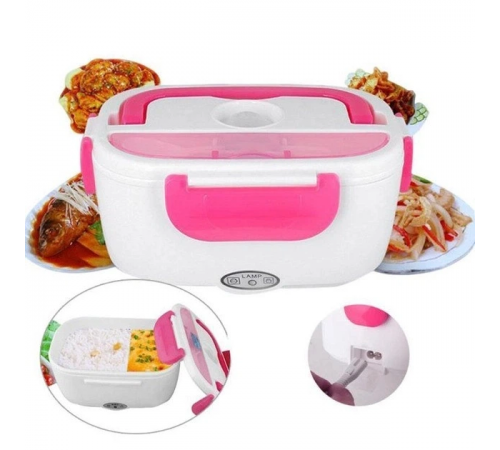 Ланчбокс з підігрівом їжі 220V, Electric lunch box, ланч-бокс Рожевий за 404 грн
