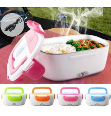 Ланчбокс з підігрівом їжі 12V Electric lunch box / Ланч-бокс від прикурювача Рожевий