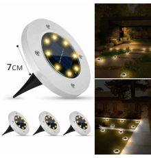 Садовый уличный светодиодный фонарь-подсветка на солнечной батарее Solar Pathway Lights 4шт 7см