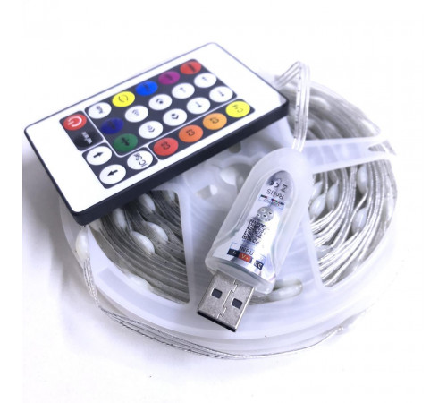 Светодиодные ленты с блютузом RGB USB 10м, USB, 5,5V, 5050 + микрофон, музыкальный (100 шт/ящ) за 360 грн