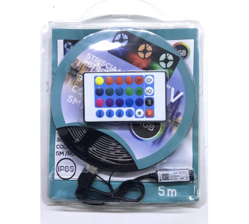 Светодиодные ленты с блютузом RGB, USB 3м, 5,5V, 5050 + микрофон, музыкальный ART 10009 (100) за 303 грн