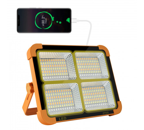 Портативная солнечная батарея универсальная для заряда Power bank Solar LED light D8 12000 mAH