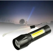 Ручной аккумуляторный фонарик с боковым диодом Power style MX-829-COB