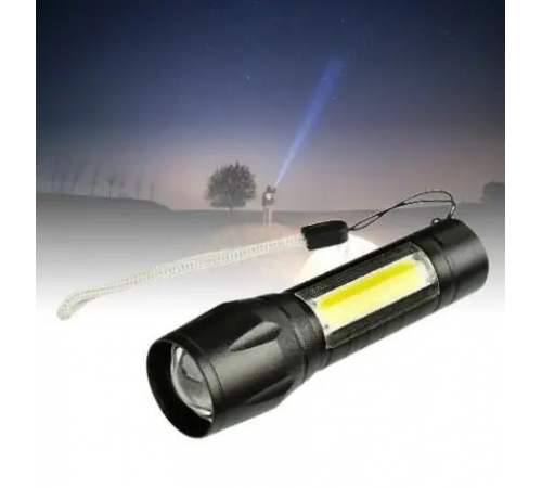 Ручной аккумуляторный фонарик с боковым диодом Power style MX-829-COB