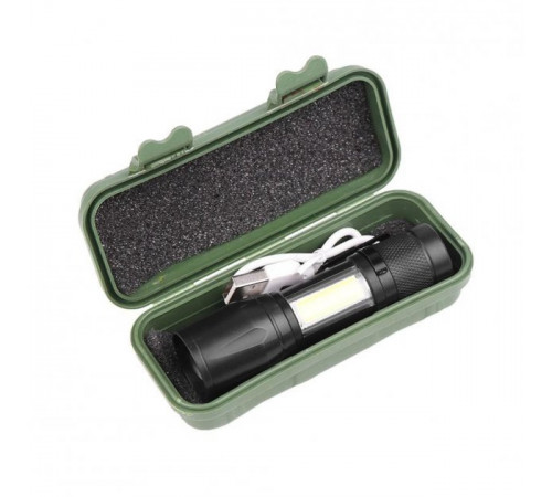 Ручной аккумуляторный фонарик с боковым диодом Power style MX-829-COB