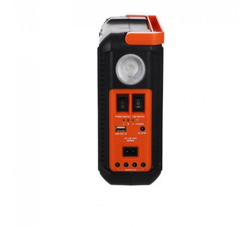 Фонарь-Power bank-радио-блютуз с солнечной панелью+лампочки 3шт EP-395