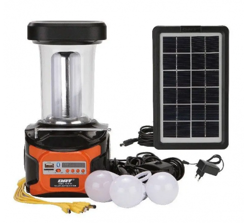 Портативная cолнечная автономная система Solar Light DT-9016 панель походный фонарь павербанк